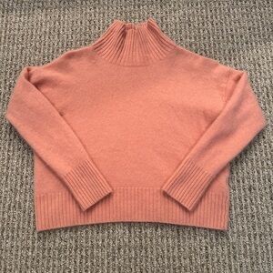 Free People Cashmere Dusty Pink Turtleneck Sweater